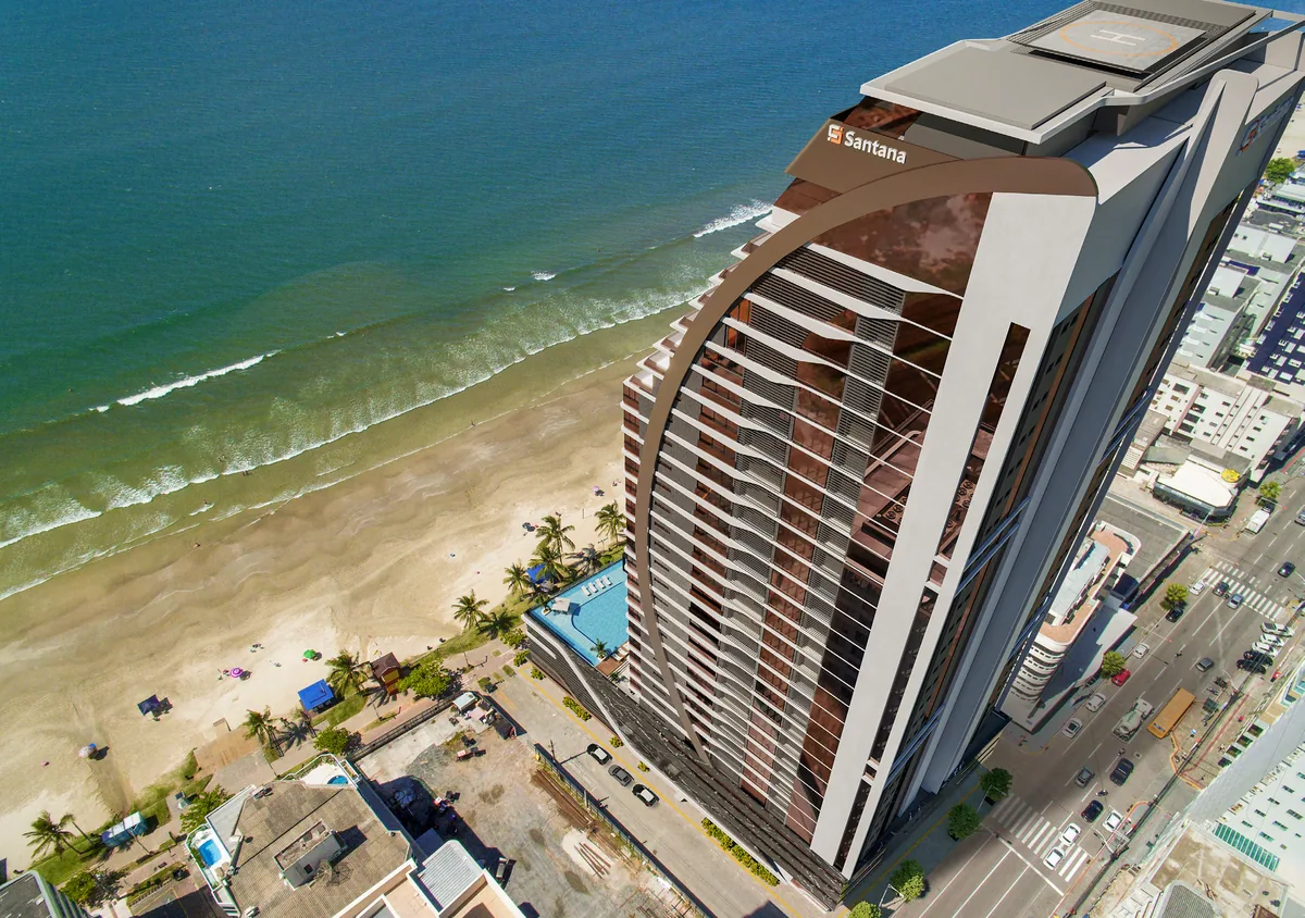 Enseada Residence visto desde la playa de Itapema
